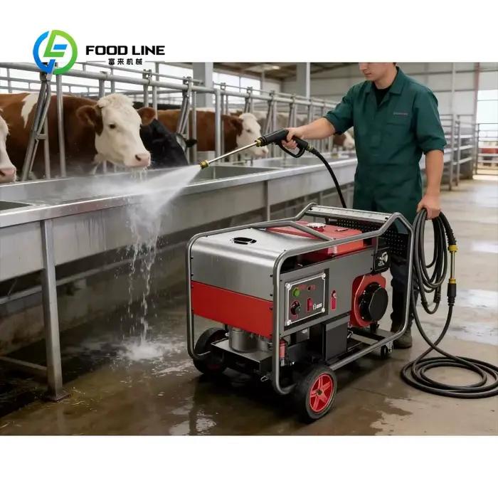 Nettoyeur Vapeur Haute Pression Personnalisé à Moteur Diesel avec Pompe Robuste pour l'Assainissement des Installations Agricoles