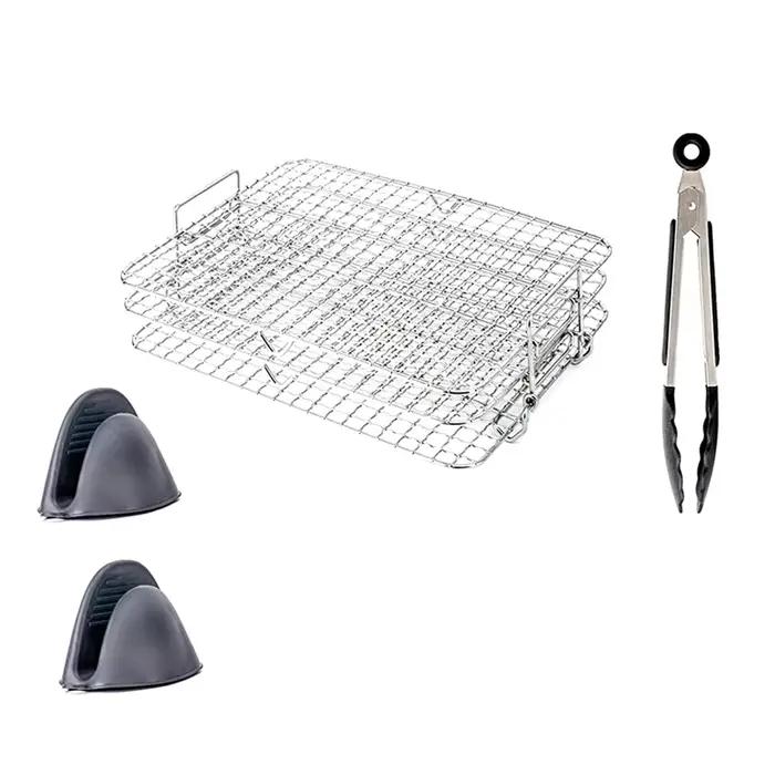 Friteuse à air T1 pour Ninja Foodi Grill XL Acier Inoxydable Déshydratation Chips Légumes Occasions Spéciales Cuisson Moderne