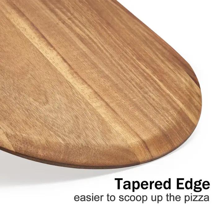 Planche à pizza en bois d'acacia pour préparation de pizzas, fruits et légumes, outils de cuisine respectueux de l'environnement pour usage domestique et occasions spéciales
