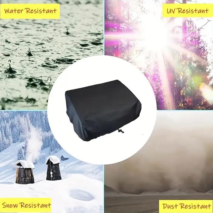 1 housse de protection noire pour four avec cordon de serrage réglable