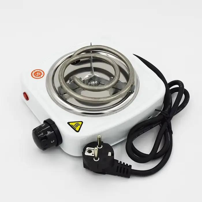 Cuisinière électrique 500W métal laqué avec brûleur à charbon pour café et shisha pour usage domestique et voyage
