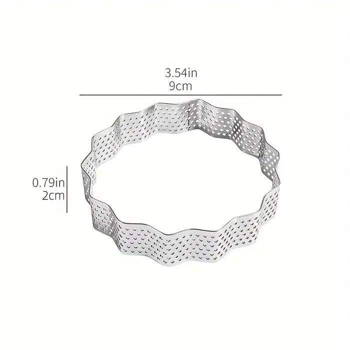 Anneaux à tarte perforés en acier inoxydable