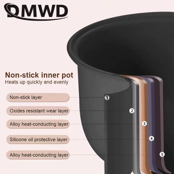 Cuiseur Électrique Multifonctionnel à Double Pot Intelligent pour Cuisiner à Riz Marmite Chaude Ragoût à la Vapeur Minuterie Soupe Occasions Familiales Amateurs Professionnels