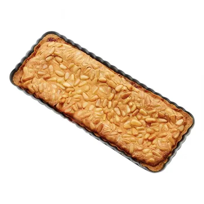 Moule à tarte rectangulaire cannelé alliage d'aluminium antiadhésif fond amovible pour tarte chrysanthemée occasions spéciales-decoration-table