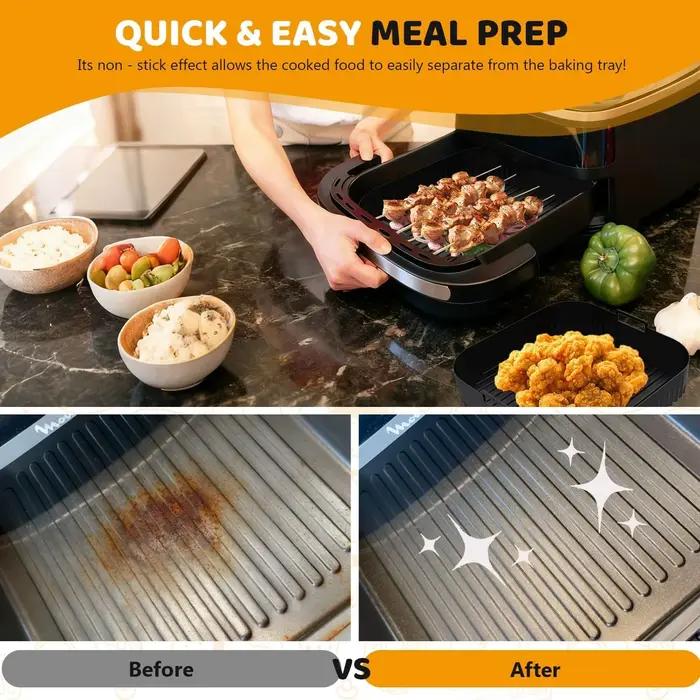 Moule en Silicone pour Friteuse à Air Moulinex Easy Fry XL Plateau Facile à Nettoyer Pour Gratins et Légumes Occasions Spéciales Cuisine Écologique