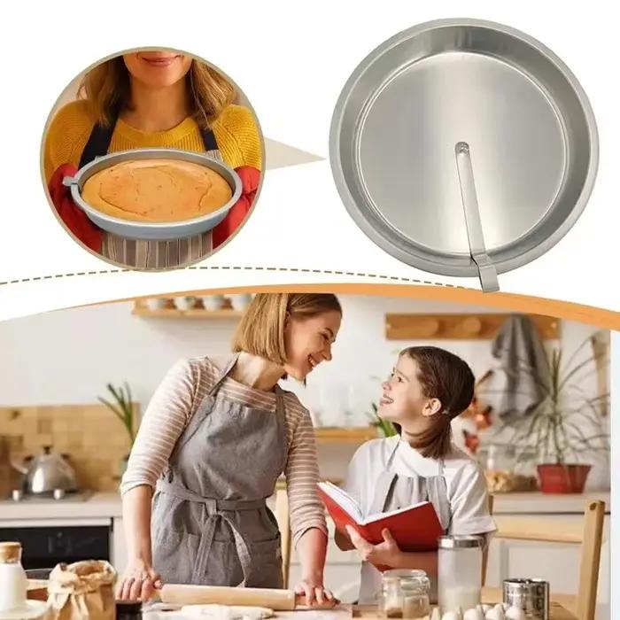 Moule à gâteau rond antiadhésif CZSAE en métal bleu céleste pour pâtissiers amateurs et professionnels occasions spéciales pâtisserie DIY