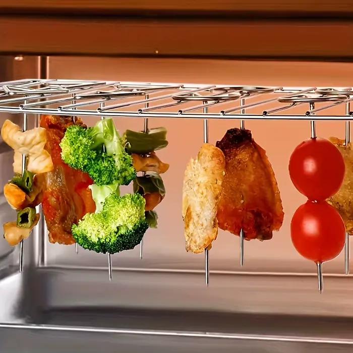 10-30 pièces en acier inoxydable brochette gril Kabob brochettes bâtons pour griller réutilisable Kebab Barbecue BBQ bâton spécial aiguille de cuisson