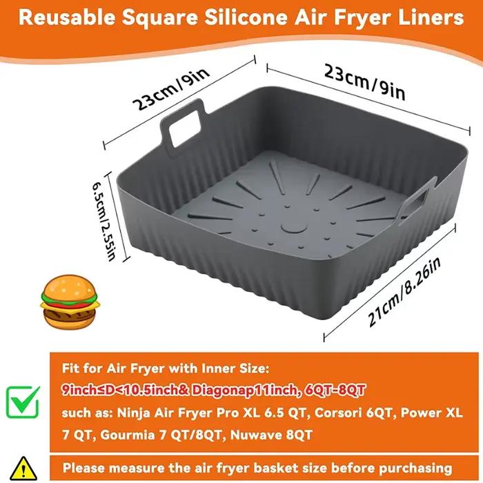 Grand panier en silicone pour friteuse à air