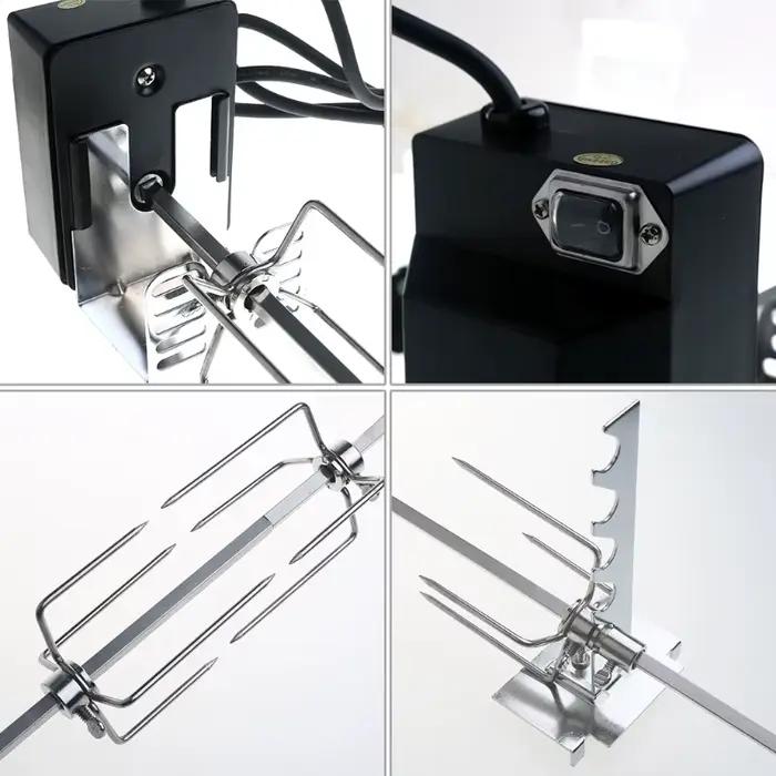 F92B rôties Universal Automatic Grill avec fourche à canne à broche à moteur électrique 4W
