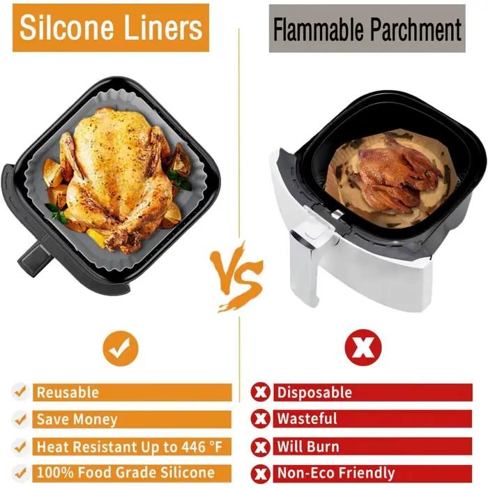 Doublures en silicone pour friteuse à air