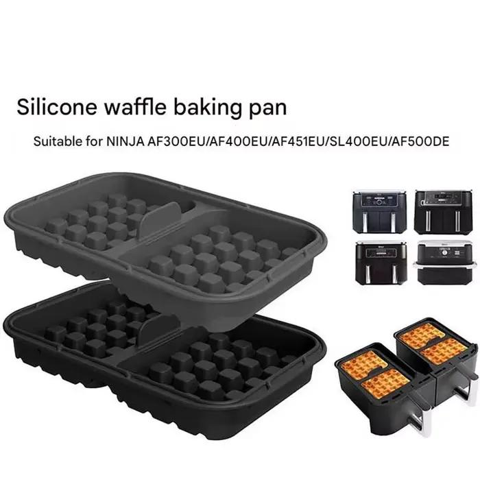 Lot de 2 moules de cuisson en silicone antiadhésifs pour friteuses à air