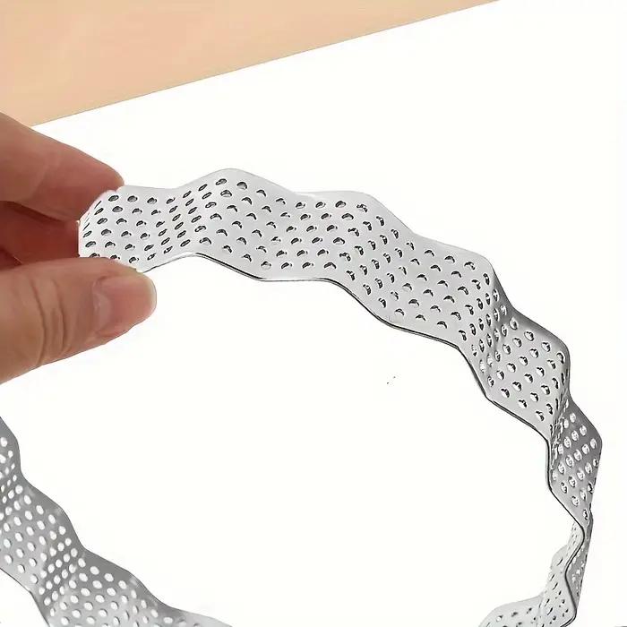 Anneaux à tarte perforés en acier inoxydable