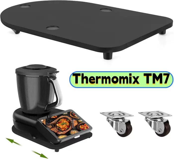 Planche à roulettes pour comptoir Thermomix TM7 avec roues en caoutchouc
