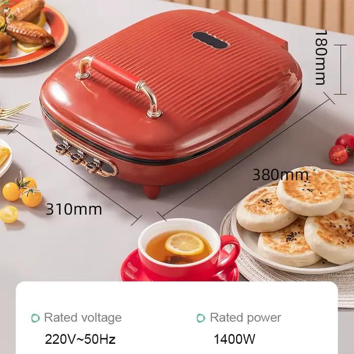 Crêpière électrique Double face poêle chauffante crêpes Pot Pizza Steak