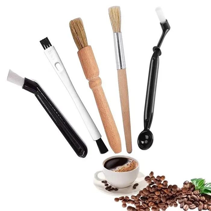 Ensemble de 5 brosses à expresso kit de nettoyage pour moulin à café et machine à expresso brosses en plastique pour nettoyage facile et efficace occasions spéciales et quotidienne