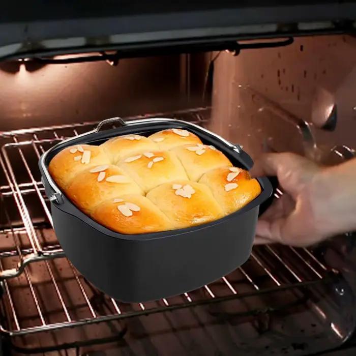 Friteuse à Air avec moules à gâteaux 7 et 8 pouces pour brownies, casatas et pizzas, antiadhésive, résistante à la chaleur, idéale pour la maison, le dortoir ou l'appartement, à offrir pour les fêtes et occasions spéciales