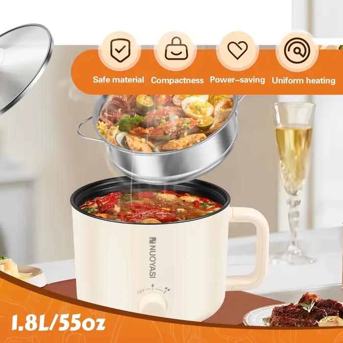 Mini-cuiseur électrique multifonction antiadhésif pour 1-2 personnes