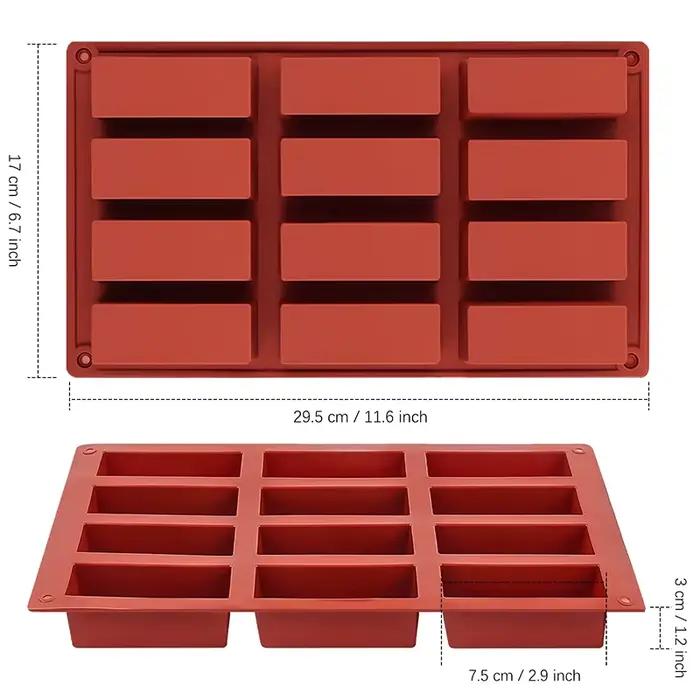 Moule à bonbons rectangulaire en silicone pour la cuisson Barres énergétiques