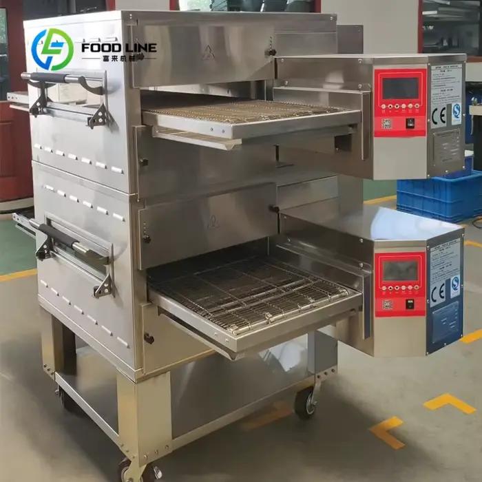 Four à gâteaux commercial personnalisé en acier inoxydable 304 pour pizzerias, restaurants et camions de restauration rapide avec impingement et affichage LED