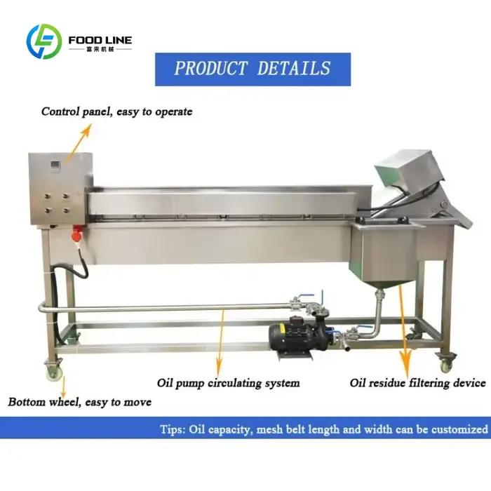 Friteuse Électrique Professionnelle à Bande Transporteuse Continue pour Frites et Poulet - Convoyeur à Chaîne - Snack Foods - Restaurant Occasions Spéciales