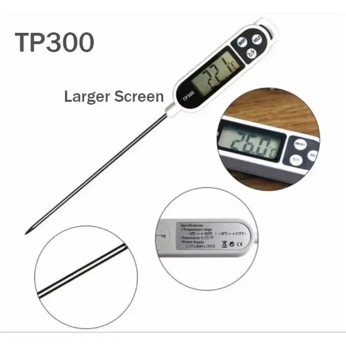 Thermomètre numérique TP300 pour cuisson de viande, confiture, bière et autres aliments occasions spéciales barbecue soirée famille