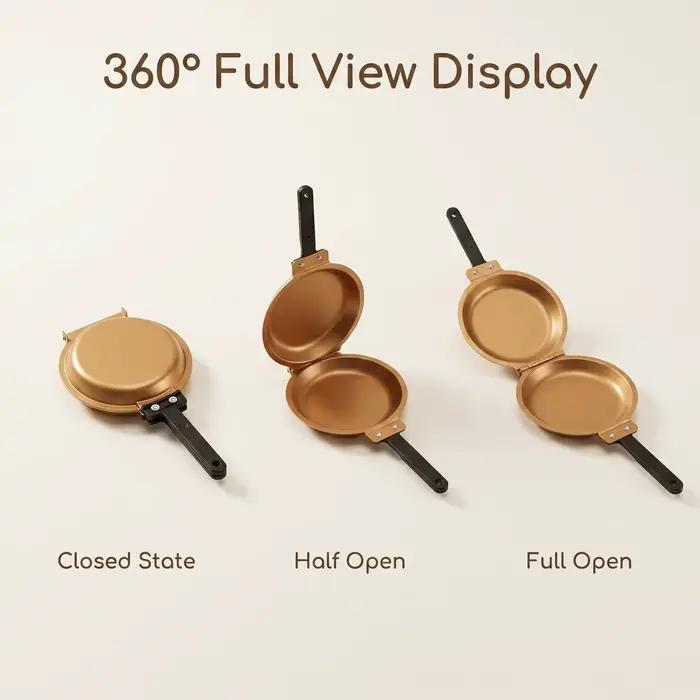 Poêle à crêpes pliable double face