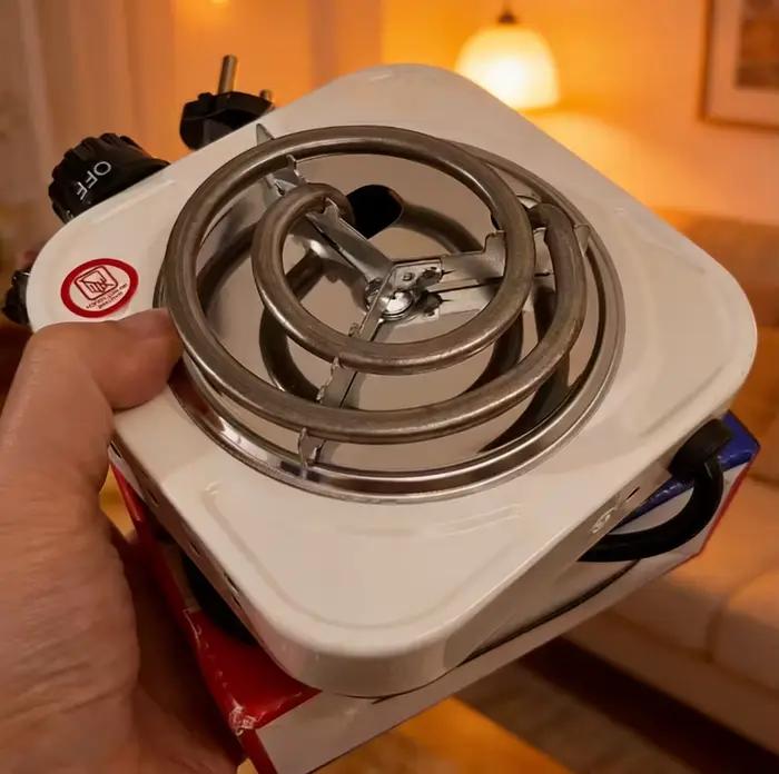Cuisinière électrique 500W métal laqué avec brûleur à charbon pour café et shisha pour usage domestique et voyage