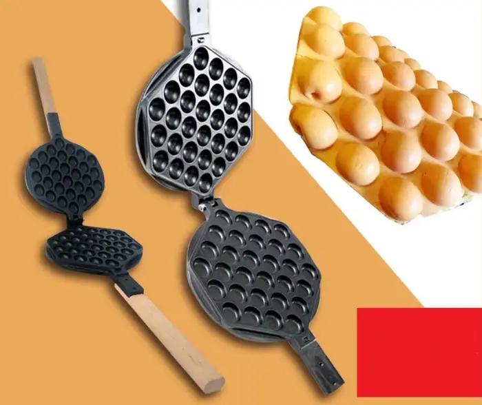 Commercial QQ oeufs bulle boule cuisson gaufrier fer Hongkong gaufre Eggette moule gâteau