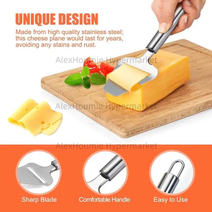 Paquet de 2 trancheuses à fromage coupe-fromage avec outil d'avion à fromage coupe-fromage à épaisseur réglable pour fromages durs mi-semi-durs matériau métal écolo-friendly occassions familiales entreprises quotidiennes