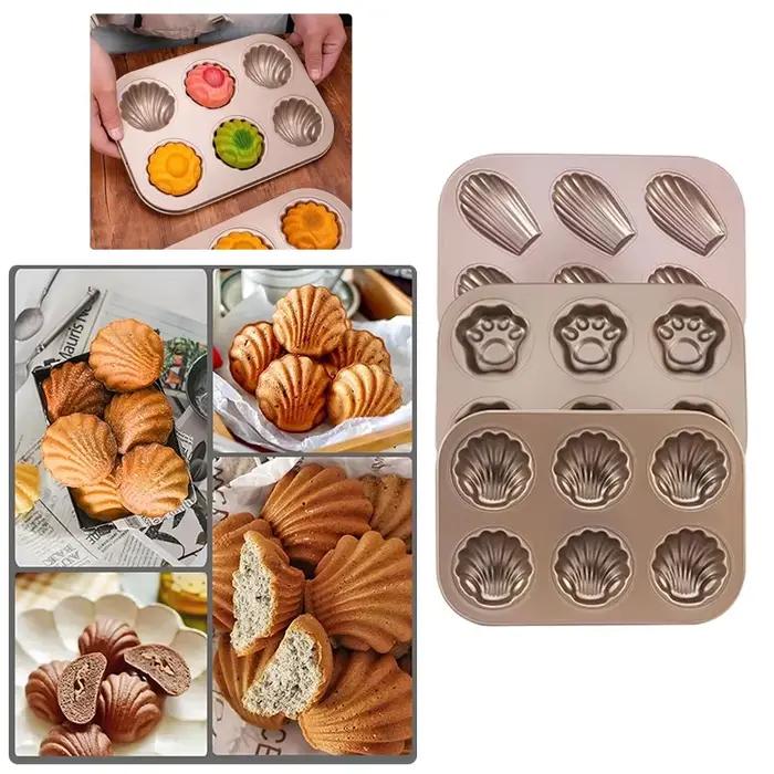 Moules à gâteaux antiadhésifs patte de chat banane coquille de mer forme moule à pain bricolage pour utilisation au four à domicile ustensiles de cuisson créatifs pour biscuits