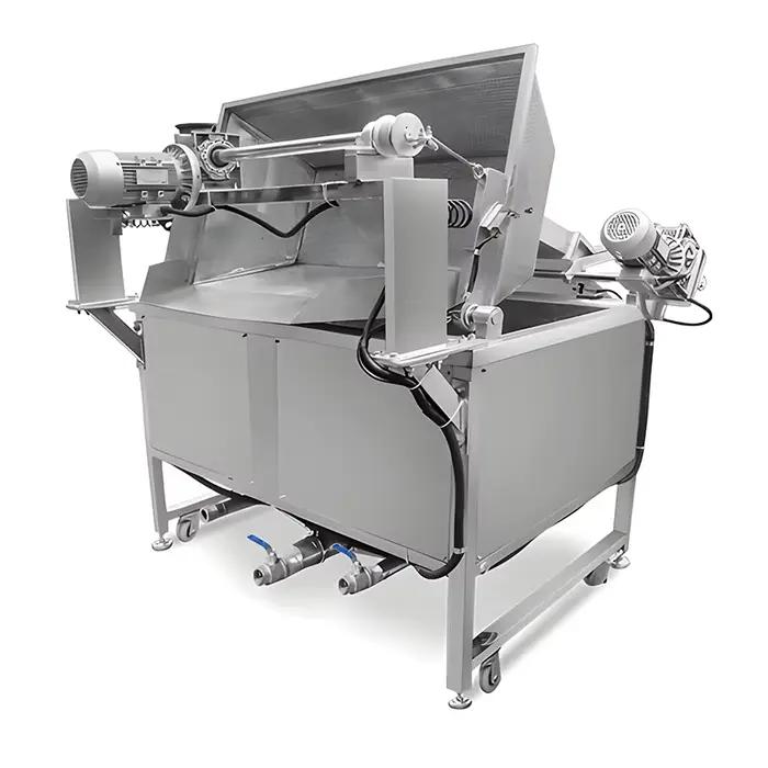 FOODLINE Friteuse industrielle personnalisée avec contrôle PLC et recettes prédéfinies pour différents types de snacks