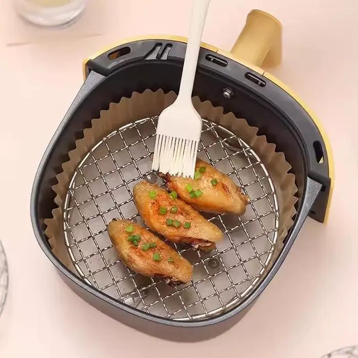 Grille de cuisson ronde en acier inoxydable empilable pour friteuses à air et four pour cuisine domestique et cuisson à la vapeur occaions spéciales