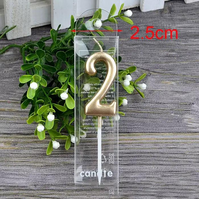 Bougies de gâteau en or joyeux anniversaire, 1 pièce, 0 1 2 3 4 5 6 7 8 9, décoration de gâteau pour