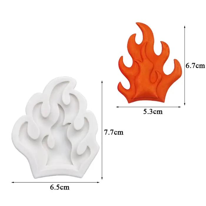 Moule de cuisson de gâteaux en Silicone, flamme, Sugarcraft, Cupcake au chocolat, outils en résine,