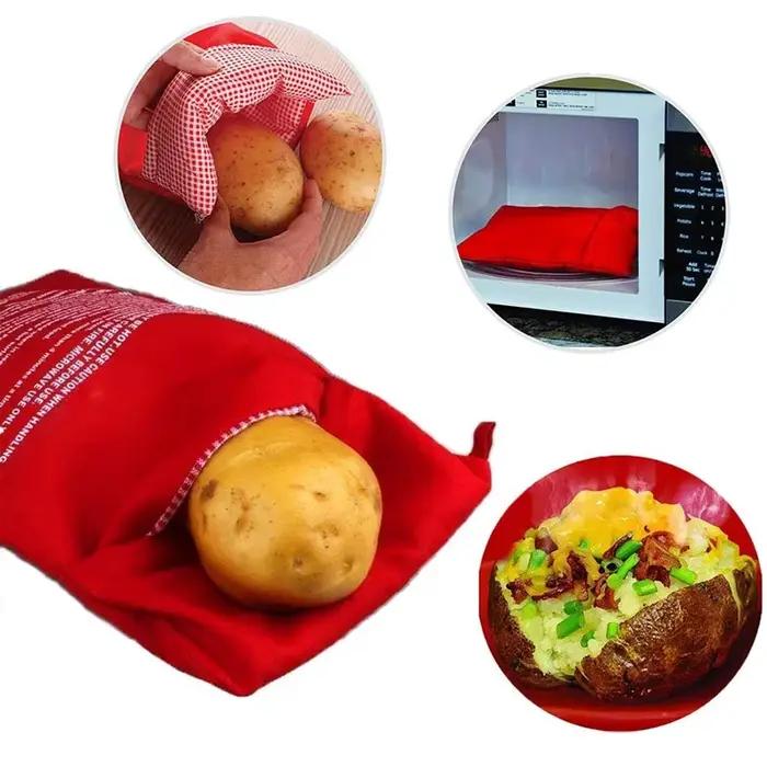 Sac de pommes de terre au micro-ondes réutilisable Express sac de cuiseur de pommes de terre au four