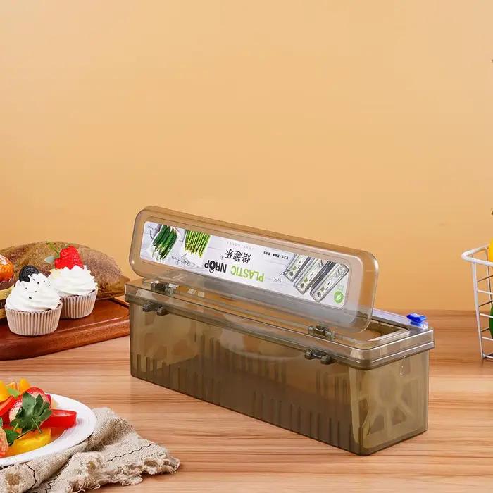 Boîte de rangement de distributeur d'emballage en plastique de coupeur de Film de conservation des a