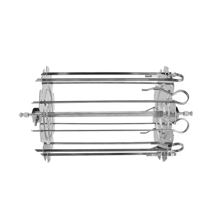 JUSTINLAU Cage de grillade pour four en acier inoxydable, brochettes rotatives, résistantes à la cha