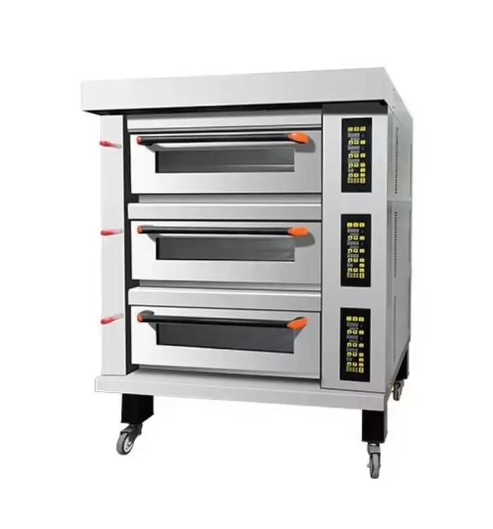 Four électrique intelligent de haute qualité à 9 plateaux et 3 niveaux pour boulangerie commerciale,