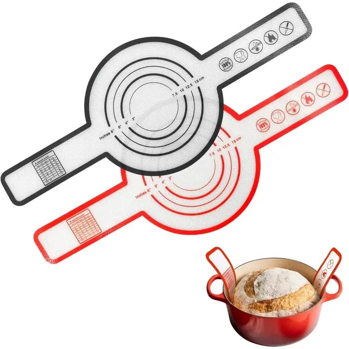 Élingue à pain en Silicone réutilisable pour tapis de cuisson de four hollandais, doublures antiadhé
