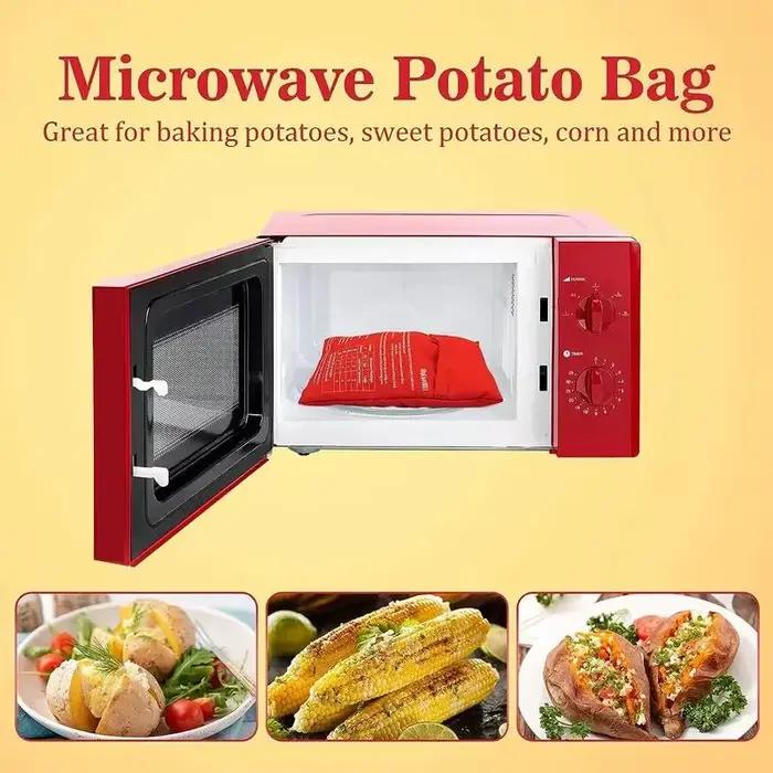 Sac à pommes de terre pour micro-ondes réutilisable, cuisson express, pour des pommes de terre parfa
