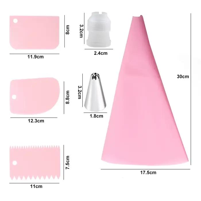 Ensemble de sacs à pâtisserie et buse à gâteau en acier inoxydable, accessoires de cuisine pour la d