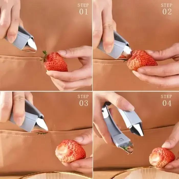 Cuisine acier inoxydable ananas oeil corer fruits légumes couteaux tige dissolvant pince fraise déco