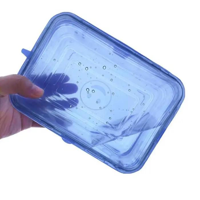 Couvercles extensibles en Silicone, 6/12 pièces, couvercle de joint alimentaire réutilisable pour Po