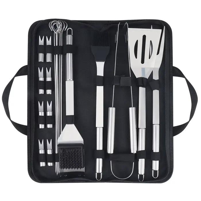 Ensemble de grillades en acier inoxydable pour l'extérieur, ustensiles de cuisine, accessoires de gr