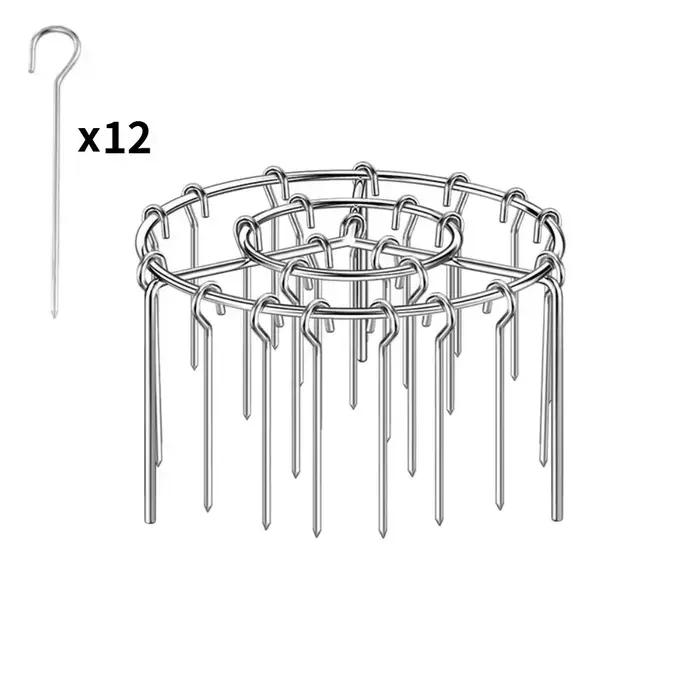 Nouveau gril rond de friteuse à Air d'acier inoxydable avec des brochettes grillées support de broch