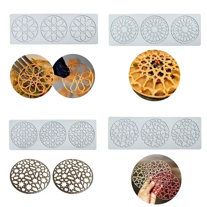 Coussin multi-styles en dentelle pour gâteau, feuille de bulle d'amour, Cuisine moléculaire, assiett