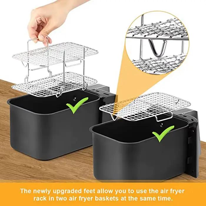 Friteuse à air T1 pour touristes ninja, acier inoxydable 304, décollage multicouche, accessoires pou