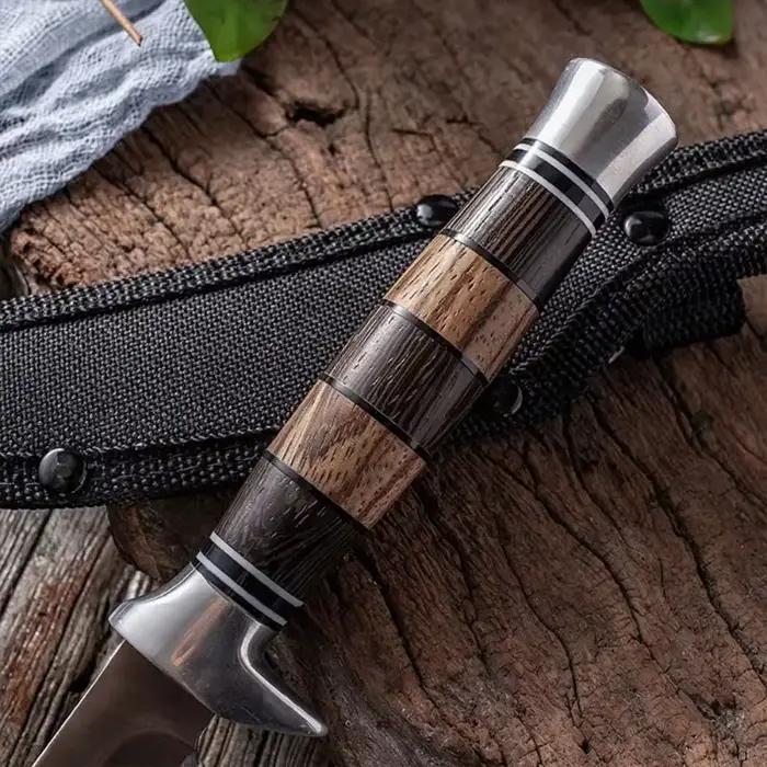 Couteau Sashimi en acier inoxydable avec manche en bois, couteau à fileter la viande et le poisson,
