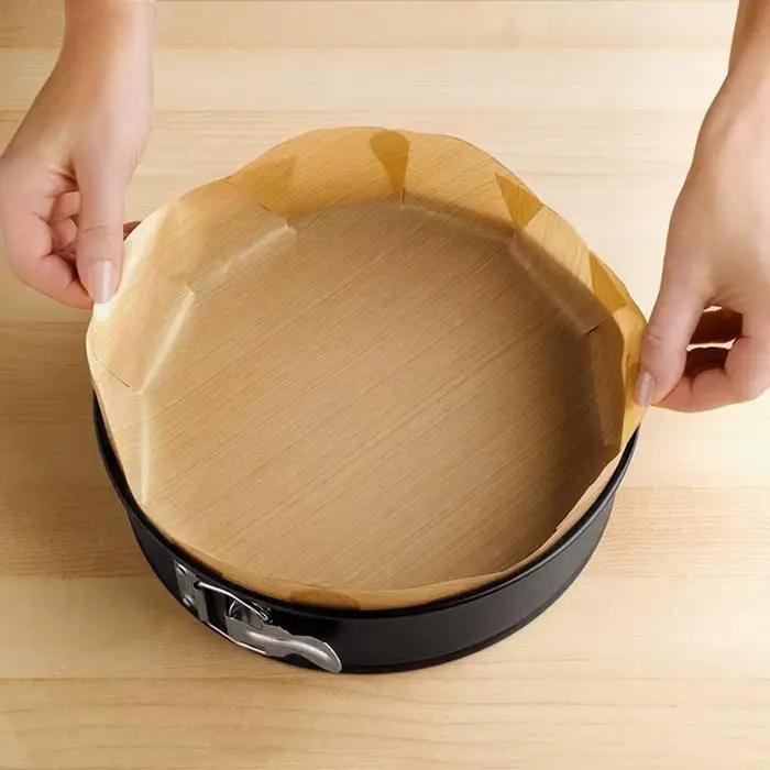 Tapis de cuisson réutilisable rond carré antiadhésif résistant à la chaleur tapis de papier de cuiss