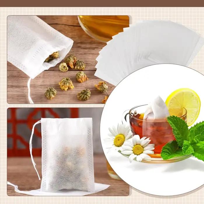 Sachets de thé jetables avec filtre, 100 à 2000 pièces, sachets de thé parfumés avec ficelle, papier